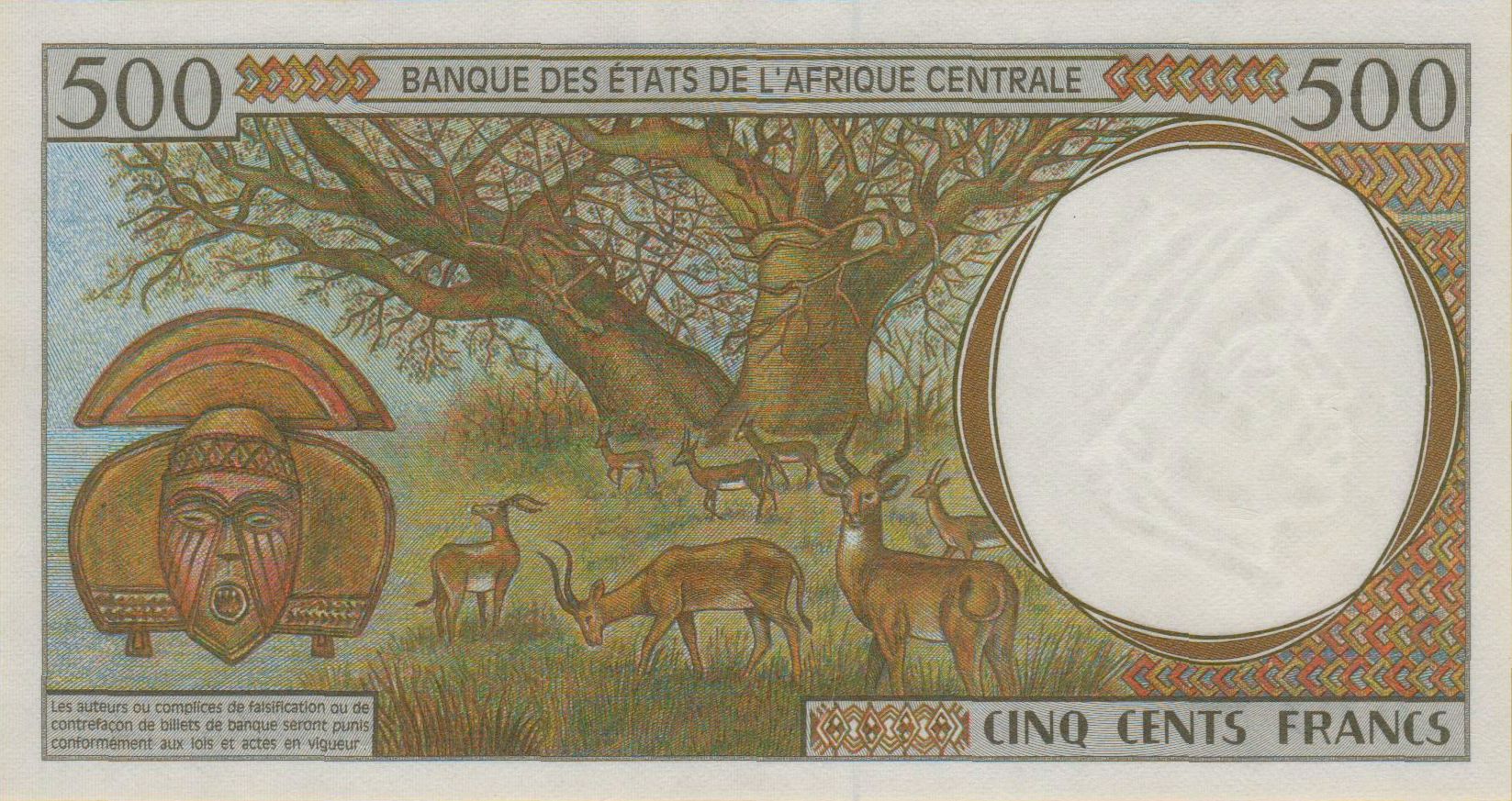 Gabon (C.A.S) 500 2000 UNC P-401L/g